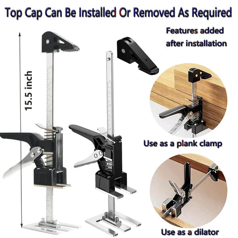 Labor Saving Arm 2PC, 15.5 Inch Height Regulator, Lifting Tool used as plank clamp and dilator, mechanical system installation
