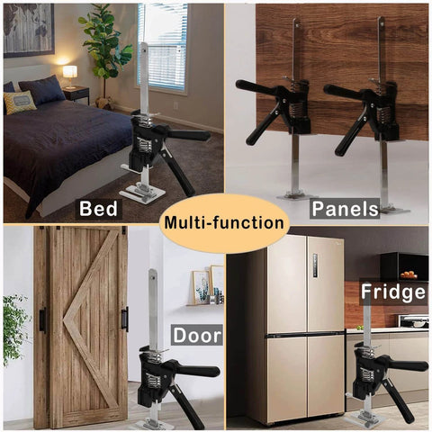 Multi-functional 2 Pack Labor Saving Arm Jack displayed lifting bed, panels, door, and fridge for installing doors windows cabinet, furniture drywall lifter jack, raised by 5-250mm designed for smooth motion and stable alignment in automation and.