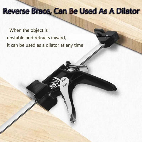 Labor Saving Arm 2PC, 15.5 Inch Height Regulator Hand Lifting Tool close-up, used for installing cabinets and panels.