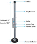 Ladder Levelers For Type II I And IA Extension Ladders Up To 32 Feet With Anti Slip Threaded Adjustable Legs For Stairs And All Surfaces Pair