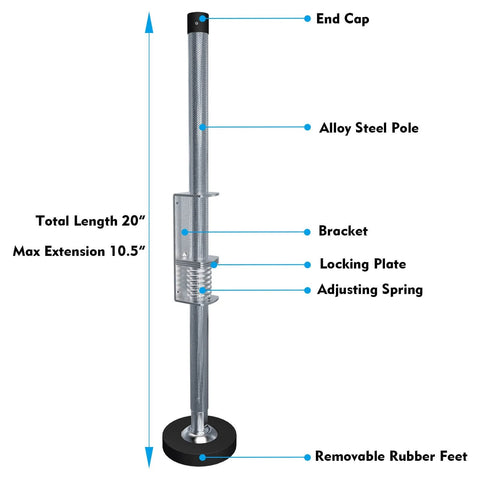 Ladder Levelers For Type II I And IA Extension Ladders Up To 32 Feet With Anti Slip Threaded Adjustable Legs For Stairs And All Surfaces Pair