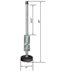 Side view of Orange Ladder Leveler Pair With 4 Inch Rubber Feet For Extension Ladders Adjustable Leg Stabilizers 20 Inch Non Slip 360