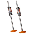 Ladder Leveler With Rubber Feet For Extension Ladders Stabilizer Attachments; adjustable metal rods with orange rubber feet