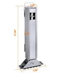 Ladder Leveler Pair For Extension Ladders, Adjustable Ground Levelers With Anti Slip Pattern Steel Poles, Side View