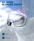 Lagopus Ski Snowboard Goggles UV Protection Anti Fog for Men Women Youth with snowy mountain reflection in lens