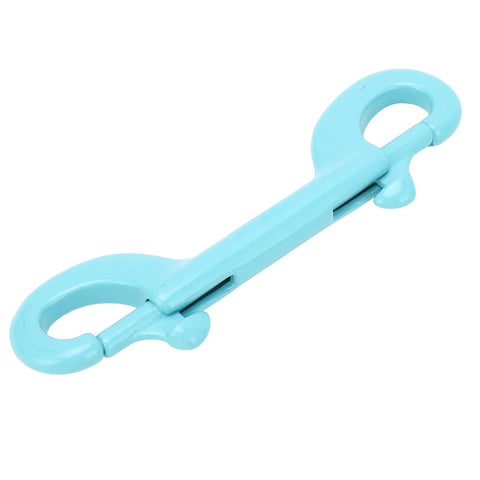 POENVFPO lake blue 100mm double-ended snap hook with stainless steel spring mechanism