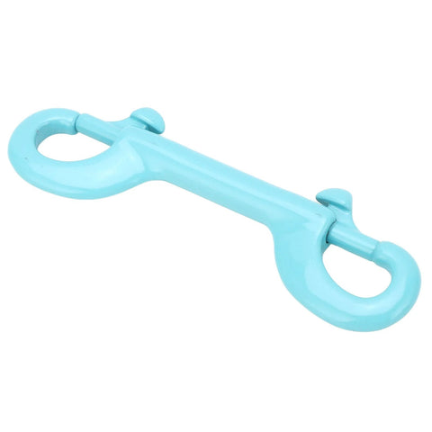 POENVFPO double-ended snap hook, 100mm, blue plastic for outdoor use