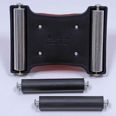 Laminate Rollers for Any PSA Application with Non-Marring Rubber Wheels - Perfect for Professional Contractors and Technicians - 98038 in black and silver