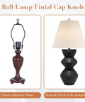 Two Pack Ball Lamp Finial Caps With 1/4-27 Inch Thread for secure fit on table and floor lamps in polished silver, decorative replacement nuts.
