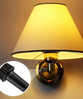 Illuminated table lamp with inset showing black socket knob, 20mm Standard Size Lamp Turn On Off Switch Knobs Replacement Pack Of 8 For Floor And Table Lamps, Black Socket Knob Replacing Broken Or Missing Switches, Easy To Install Durable Lamp Switch Replacements, demonstrating installation use.