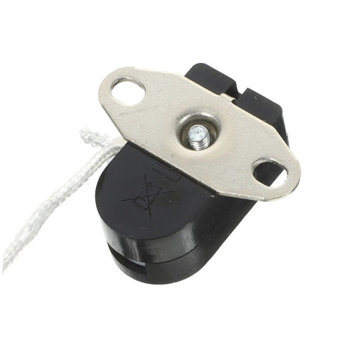 Two Pack Lamp Pull Cord Switch Replacement Rope for Wall Lamps and Ceiling Lights, close-up of switch with metal plate