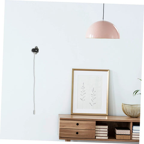 Two Pack Lamp Pull Cord Switch Replacement Rope For Wall Lamps And Ceiling Lights installed in modern living room.