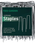 Heavy Duty Galvanized Landscape Staples 6 Inch 25 Pack 11 Gauge Anti Rust Garden Stakes SOD Pins Yard Stakes