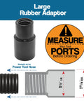 Large rubber adaptor for 10 Foot Dust Collection Hose Kit showing size and compatibility details.