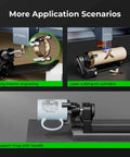 Must Have Accessories Set For P2 And P2S Laser Engraver And Cutter - images showing ring and cylinder laser engraving with RA2 Pro