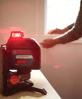 Clear room layout fast with a 360 degree three plane laser delivering bright alignment lines, long battery life via VISIMAX tech