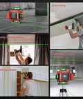 Laser Level 360 Self Leveling with Tripod,WEIDDW 4D Lazer Level, installation examples for construction and renovation projects