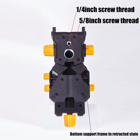 Top view of Laser Level Accessory Kit With 360 Degree Magnetic Rotating Base Tilt And Adjustable Positioning Upgraded Stability Bracket Five Eighth Inch Threaded Interface And Flexible Clamp For Precision Alignment In Construction FenorGan showing screw threads.