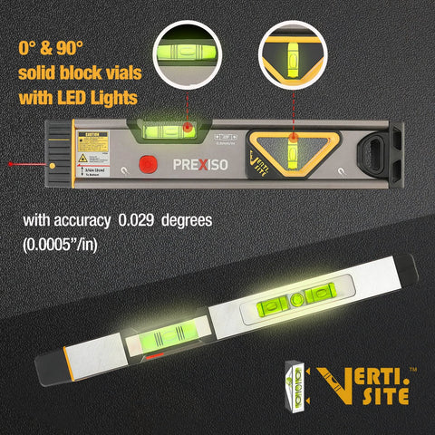 Versatile 2-in-1 laser level blends a 12 inch spirit level with a bright red laser, magnetic base, doubles as a heavy-duty tool