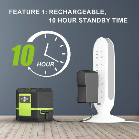 Laser Level With Tripod Self Leveling Green Cross Line For Picture Hanging Tile And Home Renovation charging for 10-hour use