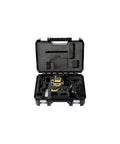 360° self-leveling green laser kit with case, 12V battery, supports precise layout across walls, ceilings, fixtures up to 100 ft, IP65 rated.
