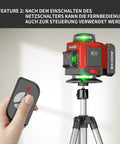 Achieve flawless room layouts and precise tile and ceiling alignment with this four 360 degree laser level kit on tripod with remote control