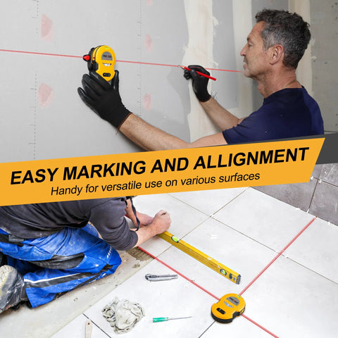 Multi Surface Laser Level With LED Readouts For 30 Ft Range Horizontal And Vertical Line Projection Wall Mount Base
