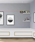 Versatile 2-in-1 laser level blends a 12 inch spirit level with a bright red laser, magnetic base, and long reach used for hanging pictures