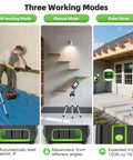 Self Leveling Laser Level With 40 Inch Tripod For Precise DIY Projects showing three modes: self-leveling, manual, pulse.