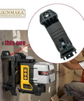 Sturdy wall mount bracket delivers steady level support for laser alignment, shown installed with DW088K laser level.