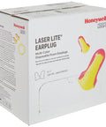 Box of Laser Lite High Visibility Disposable Foam Earplugs Pink And Yellow 200 Pairs NRR 32 Self Adjusting for industrial use.