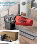 4 In 1 Laser Rotary Chuck Roller With Risers 180 Degree Adjustable Engraving For Cylindrical Objects Rings And Mugs on red mug