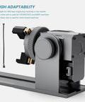 4 In 1 Laser Rotary Chuck Roller With Risers 180 Degree Adjustable Engraving machine component with high adaptability wires