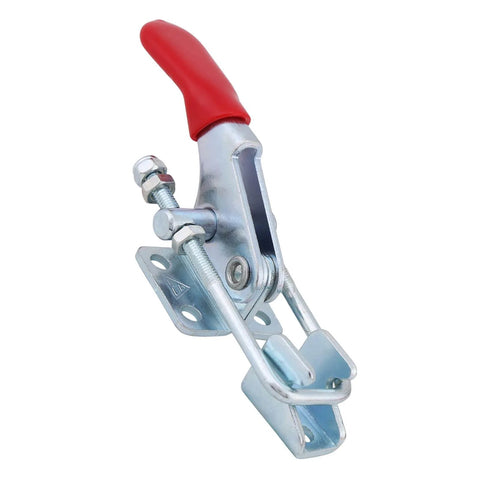 Heavy Duty Toggle Clamps 163kg Holding Capacity Latch Type Metal Clamps for Welding with red ergonomic grip
