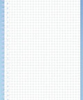 Latex Free Cleanroom Notebook With Engineer Grid, Side Spiral Bind, 5.5 x 8.5 Inches, 100 Pages, white grid paper, blue spiral binding