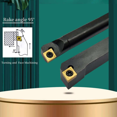 Indexable Lathe Tool Holder Set For Turning Milling And Boring, 14 Piece Set With 3/8 Inch Shank 10mm