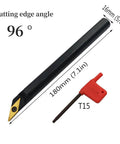 Five Eighth Inch Lathe Tool Holder With Ten VCMT Carbide Inserts featuring a 5/8 inch diameter shank and included T15 tool