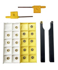 Two Piece Lathe Tool Holder Set For Half Inch Lathes With Twenty RCMT0602MO Carbide Inserts SRACR L1212H06 Indexable Turning Holders