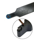 Five Eighths Inch Lathe Turning Holder With RPMT08T2 Carbide Round Inserts For Hardened Steel 40Cr Forged Shank 100mm Overall Length 90 Degree Profiling Tool Holder For Precise Milling And Pro Grade Performance close-up view