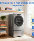 Universal Electric Pedestal Bracket And Hardware Pack For Washing Machines With Sturdy Galvanized Steel Construction under washer in laundry room