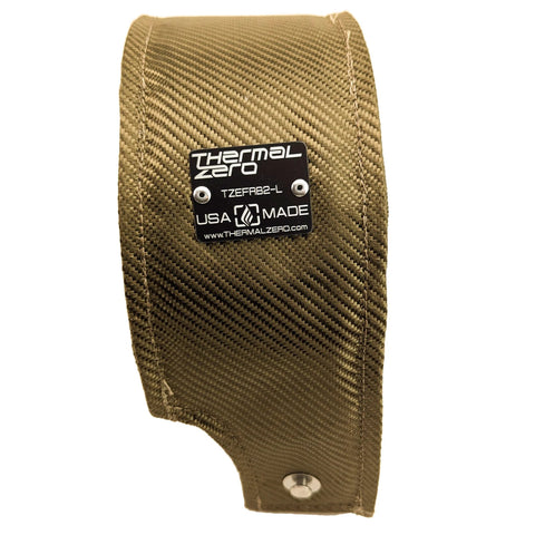 Front view of a Lava Exterior Turbo Blanket Heat Shield Cover For Borg Warner EFR B2 Internally Wastegated Turbos 9174 7064 7670 8374 9180