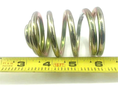 Replacement Seat Compression Spring 283516 For John Deere Lawn Mowers with measuring tape showing size