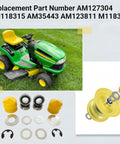 Front Wheel Bearing Kit For Lawn Mower Fits LA Series Includes Four Bearings Six Gaskets Two Rubber Sleeves Two Clips Fits One Three Eighth Inch Rim And Three Quarter Inch Axle Durable Heavy Duty Easy Install.