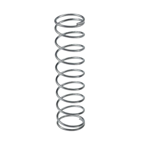 Replacement 510030702 Compression Spring for Husqvarna Craftsman Jonsered Poulan lawn tractors, silver metal spring, side view