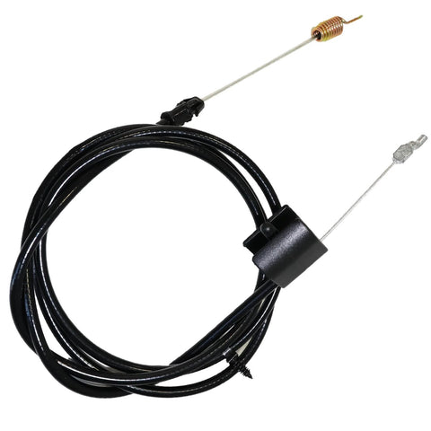 Durable 65.5 inch drive control cable replacement for walk behind mowers, OEM compatible, shown coiled with Z Bend end