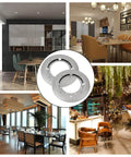 2 Pack 12 Inch Heavy Duty Lazy Susan Turntable Bearings, Galvanized Steel Swivel Bases with 5/16 Thickness, for Tables and Cabinets