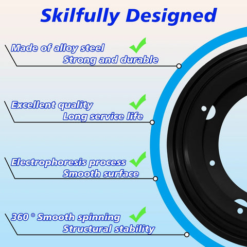 Features of 6 Pack 12 Inch Lazy Susan Bearings Heavy Duty 5/16 Inch Thick Turntable Bearing Swivel Plate for Rotating Tables and Shelves