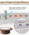 Heavy Duty Aluminium Lazy Susan Bearing 18 Inch Rotating Turntable with staggered height design and install details.