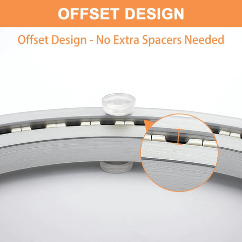 Close-up of a heavy duty 24 inch lazy Susan bearing with offset design and silent smooth rotation for DIY projects shown in use.