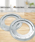 Nine Pack 12 Inch Lazy Susan Turntable Bearing Plate Heavy Duty 1000 Pounds Load Capacity Galvanized Steel Kitchen Storage